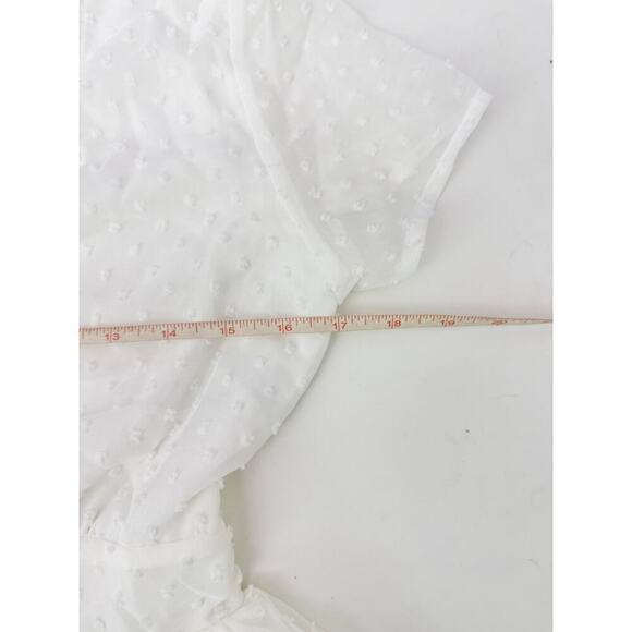 Lucky in the Sky White Tiered Mini Dress - Size Small - Picture 4 of 6